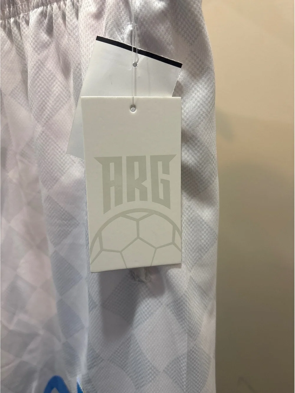 ARG Team Argentina White Sports Shorts Size Medium